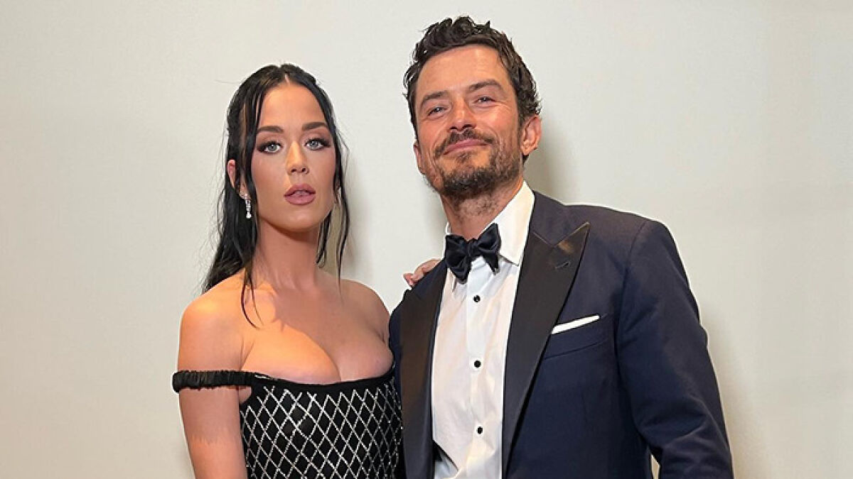 Orlando Bloom and Katy Perry dressed formally, Orlando Bloom trolling Katy Perry and Justin Trudeau dating rumors.