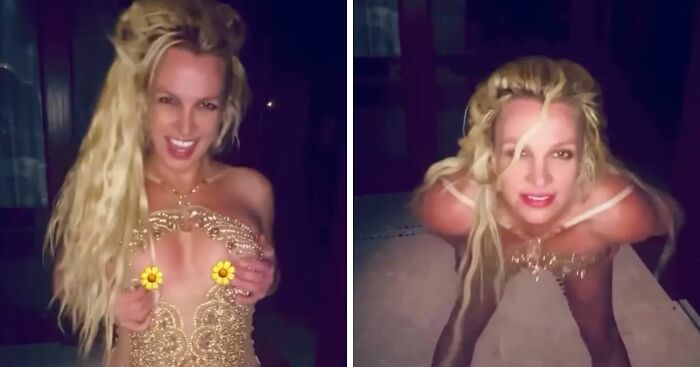 Britney Spears Suffers Nip Slip During Raunchy Dance In Gold Minidress
