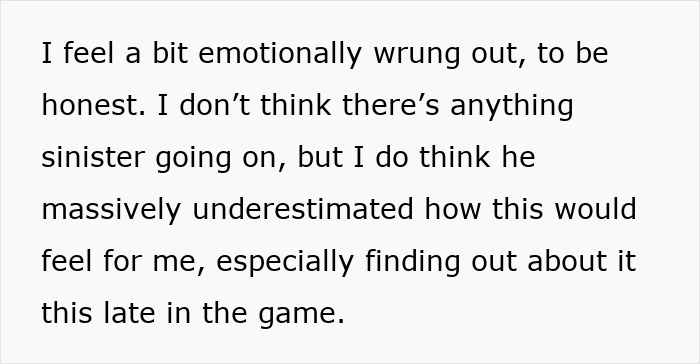 Text excerpt expressing emotional stress about a fiance and non-biological child situation before a wedding. Text excerpt expressing emotional stress about a fiance and non-biological child situation before a wedding.