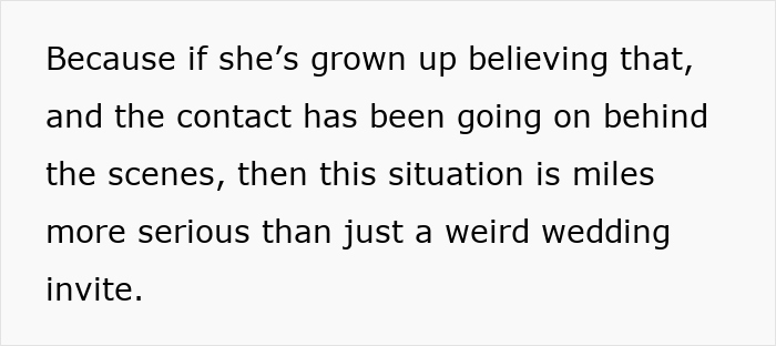 Text excerpt discussing complexities in fiance non-biological child wedding situations and hidden family dynamics. Text excerpt discussing complexities in fiance non-biological child wedding situations and hidden family dynamics.