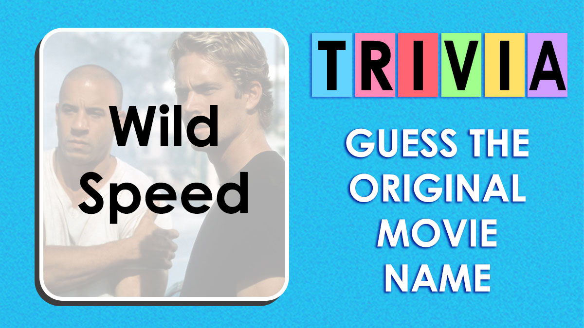 Trivia challenge featuring bizarre foreign movie titles, asking viewers to match them to the right original movies.