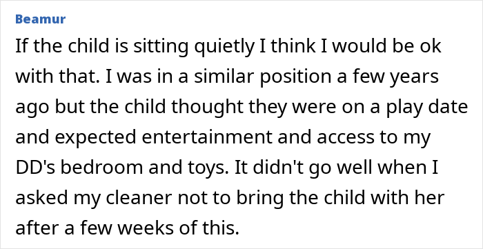 &ldquo;Am I Being Unreasonable To Think My Cleaner Shouldn&rsquo;t Bring Her Own Child To Work?&rdquo;