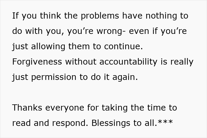 Text about forgiveness and accountability in therapy after husband’s birthday surprise causes issues in 19 years of marriage. Text about forgiveness and accountability in therapy after husband’s birthday surprise causes issues in 19 years of marriage.