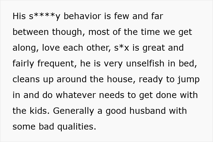 Text excerpt discussing a husband’s behavior and marriage dynamics leading to therapy after 19 years together. Text excerpt discussing a husband’s behavior and marriage dynamics leading to therapy after 19 years together.