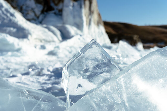 Portrait Of An Ice Cube – Made By Lake Baikal