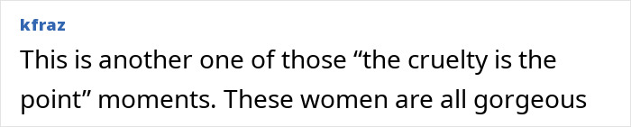 Text excerpt stating opinion on appearance, related to Maxim faces backlash and most unattractive women list controversy. Text excerpt stating opinion on appearance, related to Maxim faces backlash and most unattractive women list controversy.
