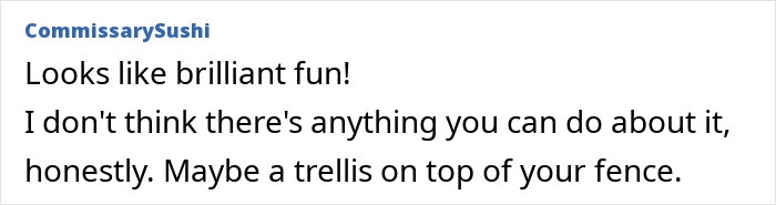 Woman frustrated by neighbor's kids' large playhouse overshadowing her house and invading privacy in the yard. Woman frustrated by neighbor's kids' large playhouse overshadowing her house and invading privacy in the yard.