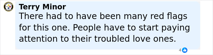 Comment from Terry Minor about red flags, emphasizing attention to troubled loved ones related to Minneapolis massacre culprit manifesto. Comment from Terry Minor about red flags, emphasizing attention to troubled loved ones related to Minneapolis massacre culprit manifesto.