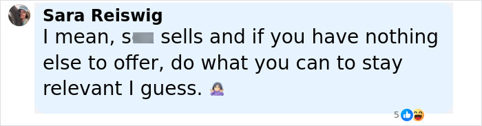 Comment from Sara Reiswig discussing staying relevant in sales, reacting with emojis in a casual online conversation. Comment from Sara Reiswig discussing staying relevant in sales, reacting with emojis in a casual online conversation.