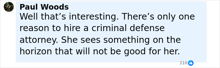 Screenshot of a social media comment about Minneapolis school attacker’s mother not cooperating with cops sparking debate. Screenshot of a social media comment about Minneapolis school attacker’s mother not cooperating with cops sparking debate.