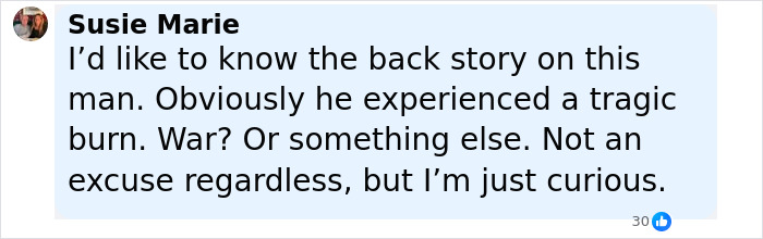 Facebook comment by Susie Marie questioning the back story of a man linked to a Batman villain and homicide case. Facebook comment by Susie Marie questioning the back story of a man linked to a Batman villain and homicide case.