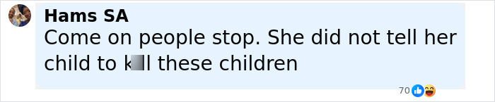 Comment by Hams SA defending Minneapolis school attacker’s mother, sparking heated debate and red flag concerns. Comment by Hams SA defending Minneapolis school attacker’s mother, sparking heated debate and red flag concerns.