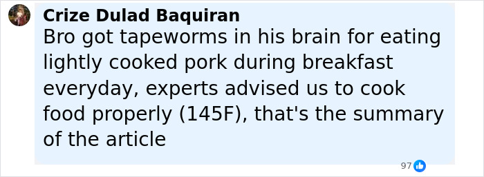 Man Develops ‘Pork Worms’ In His Brain After Common Bacon Habit Man Develops ‘Pork Worms’ In His Brain After Common Bacon Habit