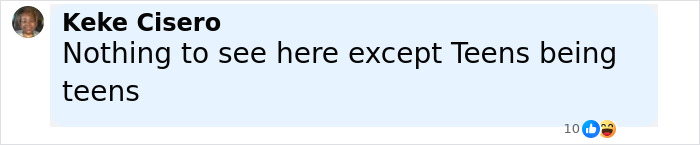 Comment by Keke Cisero stating nothing to see except teens being teens, reacting to Sean Diddy's twin daughters kicked off rollercoaster over rude behavior. Comment by Keke Cisero stating nothing to see except teens being teens, reacting to Sean Diddy's twin daughters kicked off rollercoaster over rude behavior.