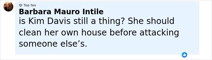 Comment from Barbara Mauro Intile criticizing Kim Davis amid Andy Cohen's viral roast of anti-LGBTQ activist debate. Comment from Barbara Mauro Intile criticizing Kim Davis amid Andy Cohen's viral roast of anti-LGBTQ activist debate.