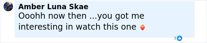 Facebook comment from Amber Luna Skae expressing interest in a controversial Wuthering Heights adaptation with a severe adult scene. Facebook comment from Amber Luna Skae expressing interest in a controversial Wuthering Heights adaptation with a severe adult scene.