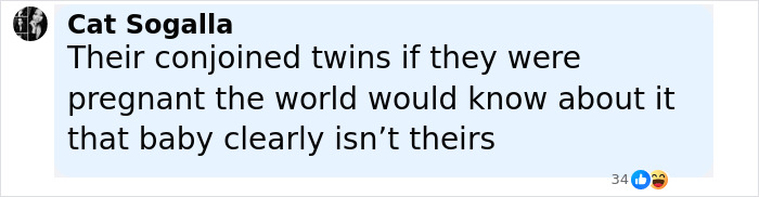 Comment about conjoined twins Abby and Brittany Hensel with a newborn baby sparking online buzz and discussion. Comment about conjoined twins Abby and Brittany Hensel with a newborn baby sparking online buzz and discussion.