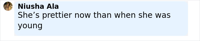 Comment by Niusha Ala displayed on a social media post responding to a viral moment featuring Jamie Lee Curtis cleavage memes. Comment by Niusha Ala displayed on a social media post responding to a viral moment featuring Jamie Lee Curtis cleavage memes.