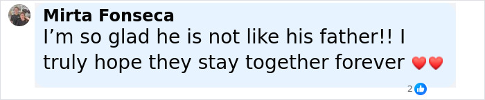 Comment expressing hope for a couple to stay together forever with heart emojis, related to Anna Kournikova pregnancy news. Comment expressing hope for a couple to stay together forever with heart emojis, related to Anna Kournikova pregnancy news.