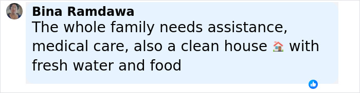Comment from Bina Ramdawa requesting assistance, medical care, and food for family abandoned by Florida mother with child and dogs. Comment from Bina Ramdawa requesting assistance, medical care, and food for family abandoned by Florida mother with child and dogs.