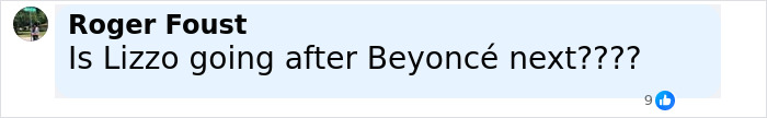 Comment on social media discussing Lizzo in relation to Sydney Sweeney ad controversy and parody. Comment on social media discussing Lizzo in relation to Sydney Sweeney ad controversy and parody.