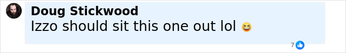 Screenshot of a Facebook comment by Doug Stickwood reacting humorously to the Lizzo and Sydney Sweeney ad parody controversy. Screenshot of a Facebook comment by Doug Stickwood reacting humorously to the Lizzo and Sydney Sweeney ad parody controversy.