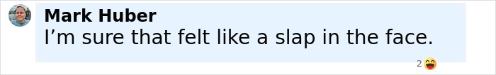 Mark Huber commenting online with text about feeling like a slap in the face related to Will Smith's co-actor publicity claim. Mark Huber commenting online with text about feeling like a slap in the face related to Will Smith's co-actor publicity claim.