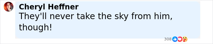 Comment by Cheryl Heffner reading They'll never take the sky from him with emojis reacting to Will Smith's co-actor accusing studio of removing name. Comment by Cheryl Heffner reading They'll never take the sky from him with emojis reacting to Will Smith's co-actor accusing studio of removing name.