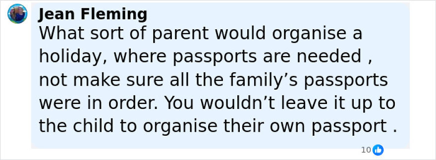 Comment about parents abandoning 10-year-old child at airport due to expired passport creating home alone vibes. Comment about parents abandoning 10-year-old child at airport due to expired passport creating home alone vibes.
