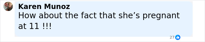Facebook comment highlighting shock over an 11-year-old girl being pregnant, related to stepdad and mom felony charges. Facebook comment highlighting shock over an 11-year-old girl being pregnant, related to stepdad and mom felony charges.