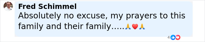 Comment from Fred Schimmel expressing prayers and sympathy for a family affected by a stone cold truck driver illegal U-turn accident. Comment from Fred Schimmel expressing prayers and sympathy for a family affected by a stone cold truck driver illegal U-turn accident.