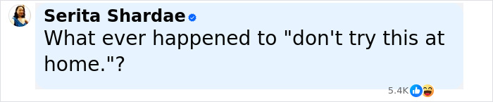 Tweet from Serita Shardae questioning safety with text about not trying at home, related to influencer fracturing spine after stiletto challenge. Tweet from Serita Shardae questioning safety with text about not trying at home, related to influencer fracturing spine after stiletto challenge.