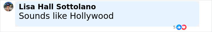 Comment by Lisa Hall Sottolano saying sounds like Hollywood, reacting to Will Smith's co-actor accusing studio of removing his name. Comment by Lisa Hall Sottolano saying sounds like Hollywood, reacting to Will Smith's co-actor accusing studio of removing his name.