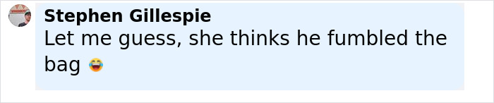 Comment from Stephen Gillespie reacting to Travis Kelce's ex cryptic post after Taylor Swift engagement. Comment from Stephen Gillespie reacting to Travis Kelce's ex cryptic post after Taylor Swift engagement.