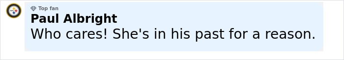Screenshot of a fan comment reacting to Travis Kelce's ex breaking silence after Taylor Swift engagement with a cryptic post. Screenshot of a fan comment reacting to Travis Kelce's ex breaking silence after Taylor Swift engagement with a cryptic post.