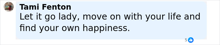 Comment by Tami Fenton advising to move on and find happiness, mentioning Travis Kelce’s ex Kayla Nicole sparks buzz. Comment by Tami Fenton advising to move on and find happiness, mentioning Travis Kelce’s ex Kayla Nicole sparks buzz.