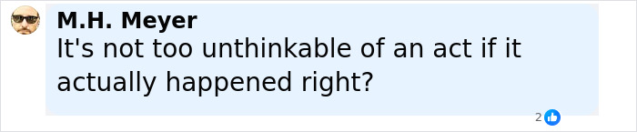 Comment from M.H. Meyer discussing the possibility of an act actually happening, related to US Open hat snatcher case. Comment from M.H. Meyer discussing the possibility of an act actually happening, related to US Open hat snatcher case.