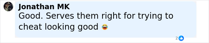 Comment by Jonathan MK on social media, discussing appearance with a laughing emoji, related to Ozempic vulva side effects. Comment by Jonathan MK on social media, discussing appearance with a laughing emoji, related to Ozempic vulva side effects.