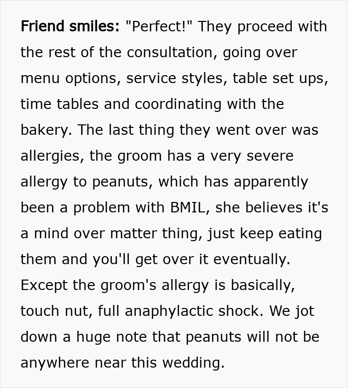 Groom Goes Into Anaphylactic Shock After MIL Tries To Prove Peanut Allergy Isn&rsquo;t Real