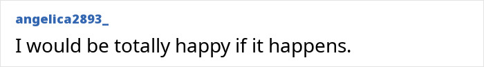 Comment text saying I would be totally happy if it happens, related to fans speculating on Shakira and Chris Martin romance. Comment text saying I would be totally happy if it happens, related to fans speculating on Shakira and Chris Martin romance.