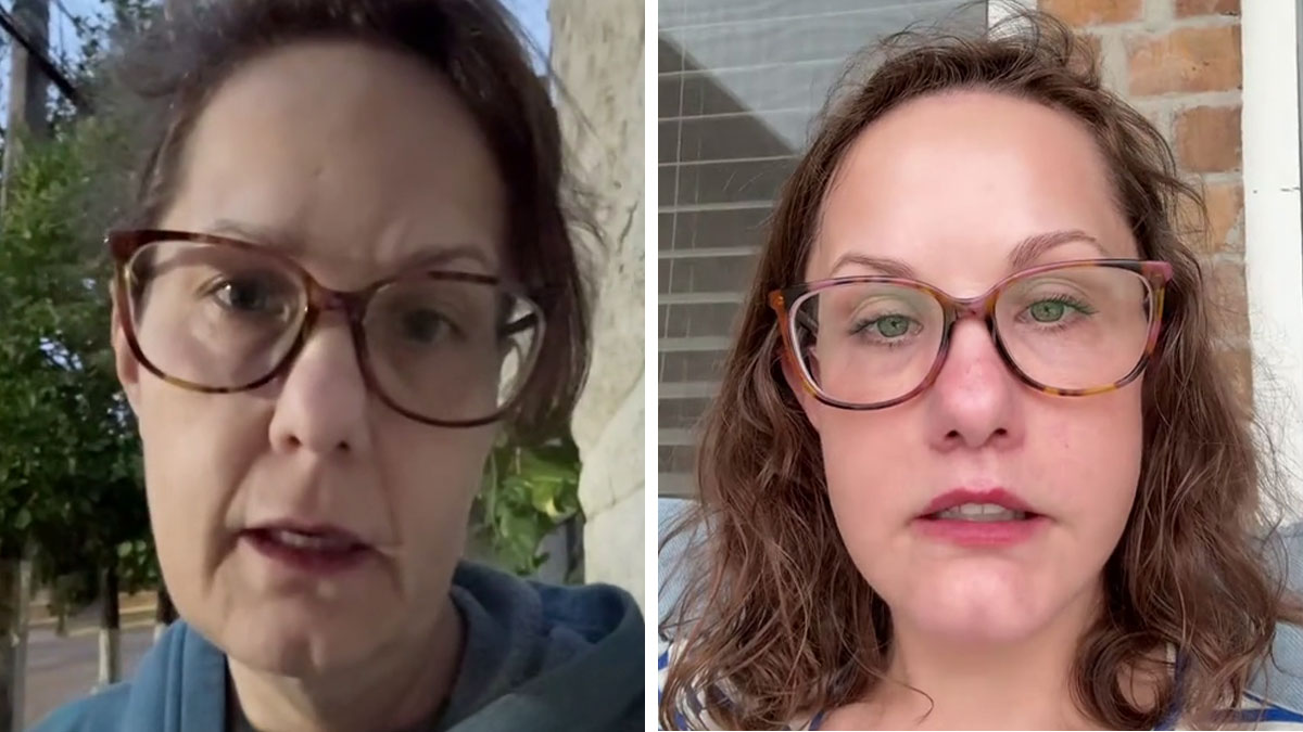 Before and after images of a 51-year-old woman showing the best face lift and radical glow up transformation.