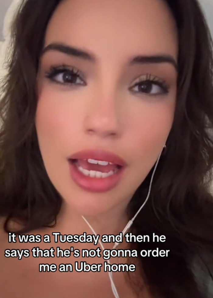 Young woman on TikTok sharing her horror date experience with a 43-year-old, sparking debate about dating red flags. Young woman on TikTok sharing her horror date experience with a 43-year-old, sparking debate about dating red flags.
