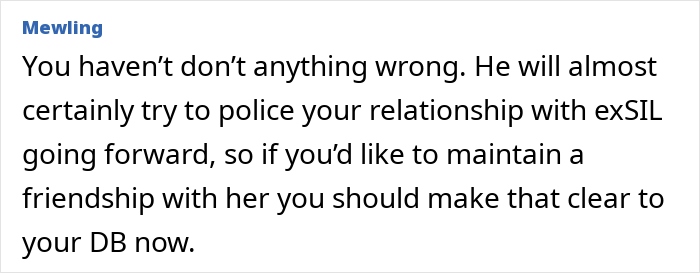 Comment about brother swapping wife and kids for new flame and reaction over ex photos at sister’s BBQ. Comment about brother swapping wife and kids for new flame and reaction over ex photos at sister’s BBQ.