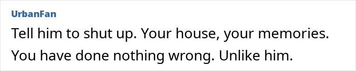 Text post with advice telling someone to stay strong about their house and memories after a brother swaps wife and kids. Text post with advice telling someone to stay strong about their house and memories after a brother swaps wife and kids.