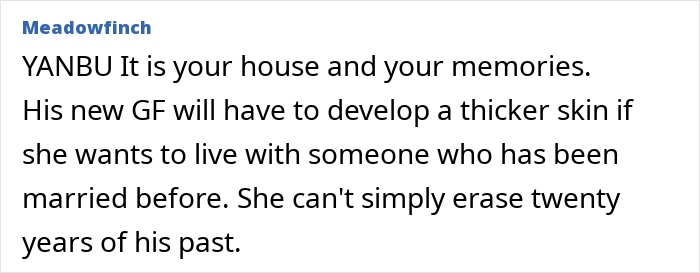 Comment text discussing brother swapping wife and kids for new flame and dealing with ex’s pictures at sister’s BBQ. Comment text discussing brother swapping wife and kids for new flame and dealing with ex’s pictures at sister’s BBQ.