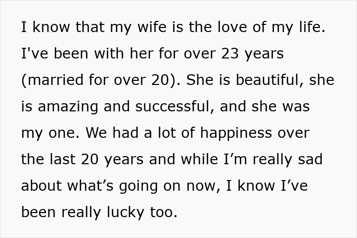 Text describing a husband reflecting on his long marriage and mixed feelings of love and sadness amid years of resentment. Text describing a husband reflecting on his long marriage and mixed feelings of love and sadness amid years of resentment.