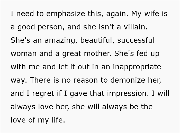 Text on a white background describing a husband’s reflection on his wife unleashing years of resentment on a trip he didn’t want. Text on a white background describing a husband’s reflection on his wife unleashing years of resentment on a trip he didn’t want.