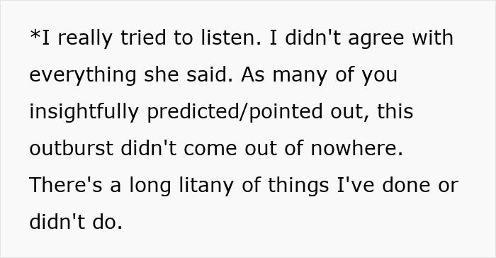 Text excerpt showing a husband reflecting on his wife's long-held resentment during an unwanted trip. Text excerpt showing a husband reflecting on his wife's long-held resentment during an unwanted trip.
