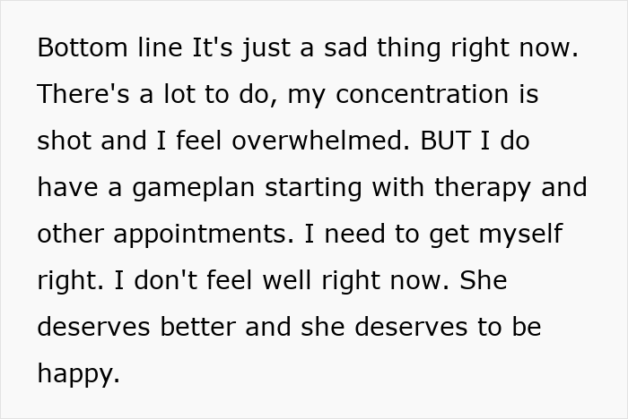 Text expressing feelings of overwhelm and plans for therapy after wife humiliates husband on unwanted trip. Text expressing feelings of overwhelm and plans for therapy after wife humiliates husband on unwanted trip.