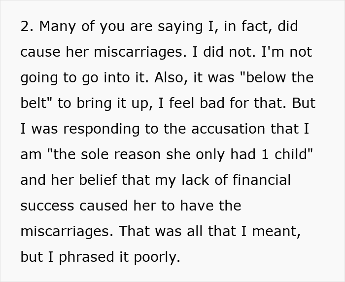 Text excerpt discussing accusations about miscarriages and financial issues during a tense wife humiliates husband moment. Text excerpt discussing accusations about miscarriages and financial issues during a tense wife humiliates husband moment.